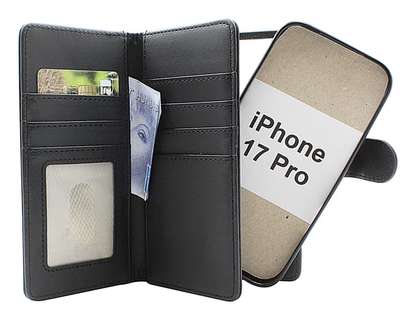 Skimblocker iPhone 17 Pro XL Magnet Plånboksfodral Mörkblå
