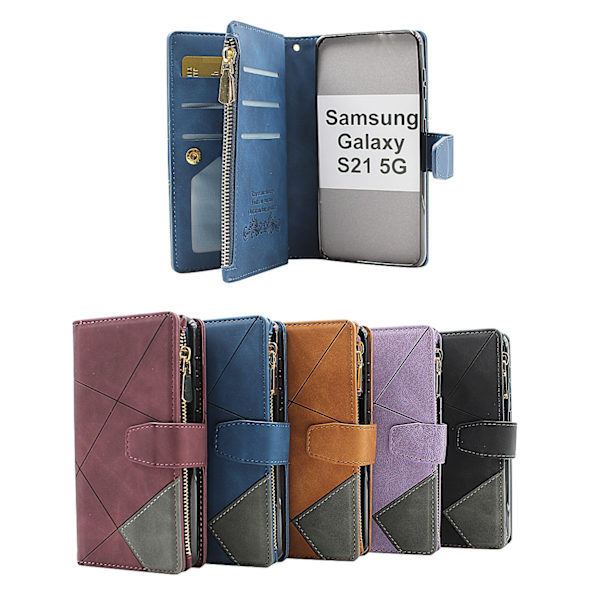 XL Standcase Lyxfodral Samsung Galaxy S21 5G (SM-G991B) Lila