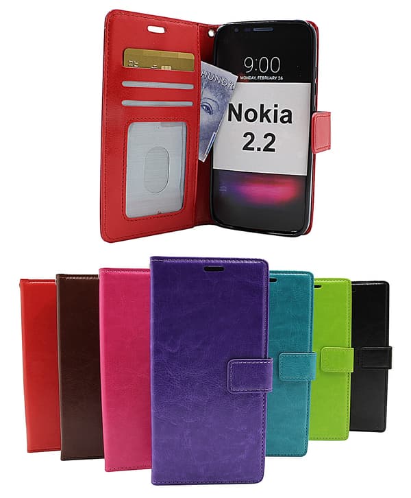 Crazy Horse Wallet Nokia 2.2 Grön