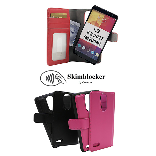 Skimblocker Magnet Wallet LG K8 2017 (M200N) Svart