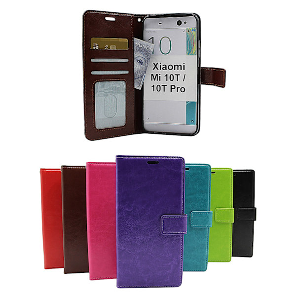 Crazy Horse Wallet Xiaomi Mi 10T / Mi 10T Pro (Svart) Grön