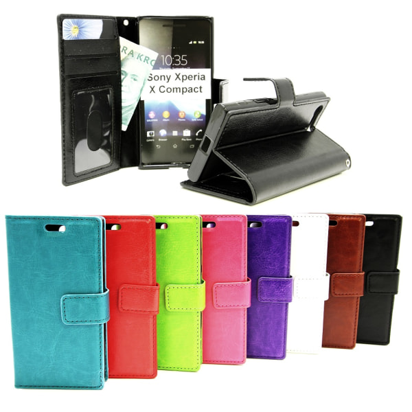 Crazy Horse Wallet Sony Xperia X Compact (F5321) Lila
