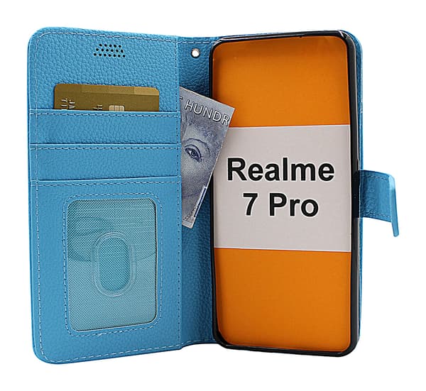 New Standcase Wallet Realme 7 Pro Röd