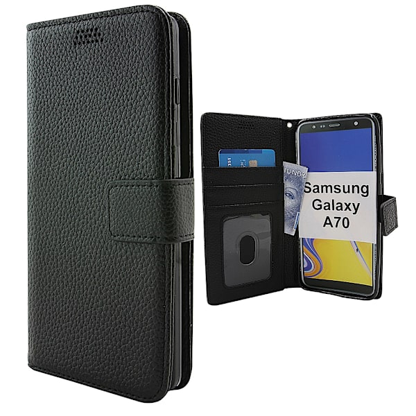 New Standcase Wallet Samsung Galaxy A70 (A705F/DS) Svart
