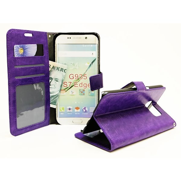 Crazy Horse Wallet Samsung Galaxy S7 Edge (G935F) Lila
