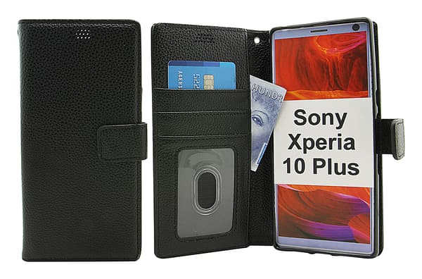 New Standcase Wallet Sony Xperia 10 Plus Svart