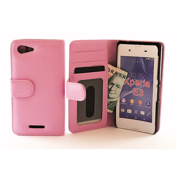 Plånboksfodral Sony Xperia E3 (D2203) Ljusrosa