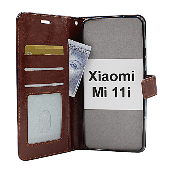 Crazy Horse Wallet Xiaomi Mi 11i Röd