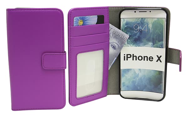 Magnet Wallet iPhone X/Xs Lila