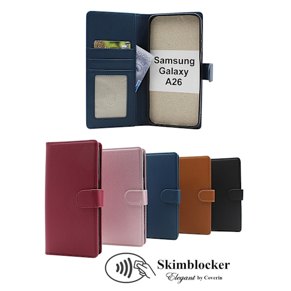 Skimblocker Samsung Galaxy A26 Plånboksfodral Svart
