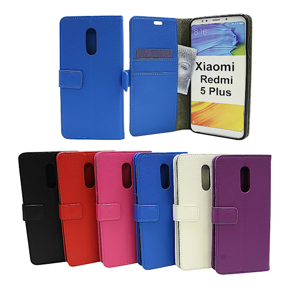 Standcase Wallet Xiaomi Redmi 5 Plus Blå