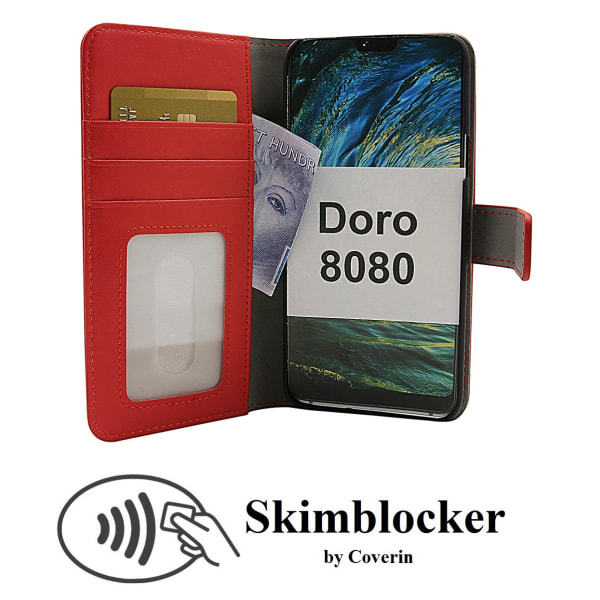 Skimblocker Magnet Wallet Doro 8080 Röd
