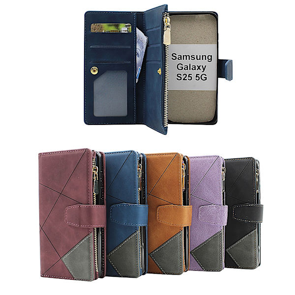 XL Samsung Galaxy S25 Lyx Plånboksfodral Lila