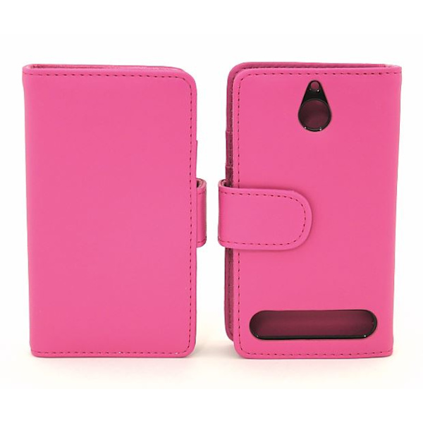 Plånboksfodral Sony Xperia E1 (D2005) Hotpink