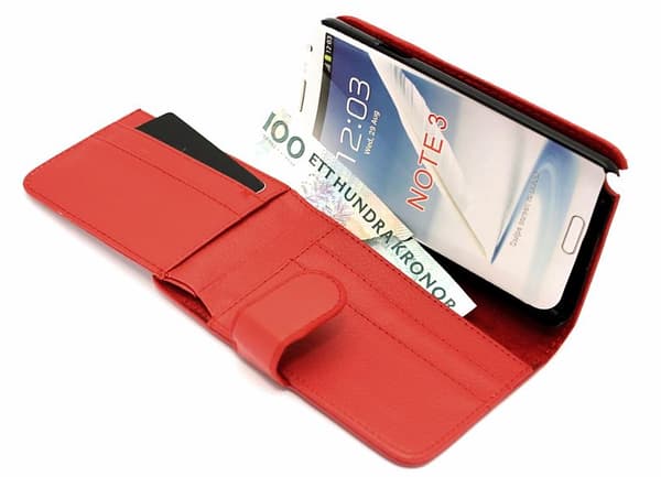 Plånboksfodral XXL Samsung Galaxy Note 3 Röd