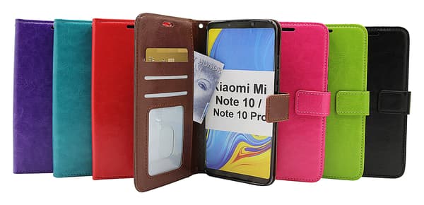 Crazy Horse Wallet Xiaomi Mi Note 10 / Note 10 Pro Grön