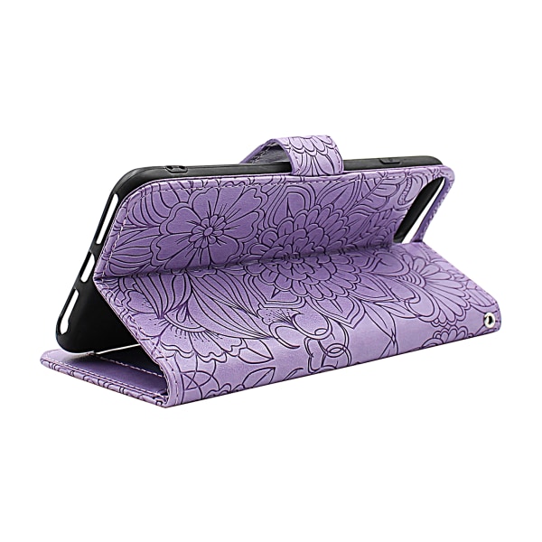 Flower Standcase Wallet iPhone 6 Plus / 7 Plus / 8 Plus Blå