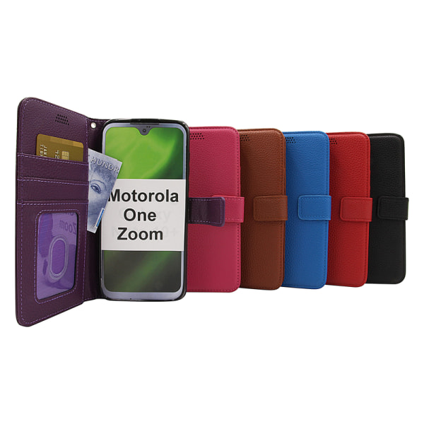 New Standcase Wallet Motorola One Zoom Brun