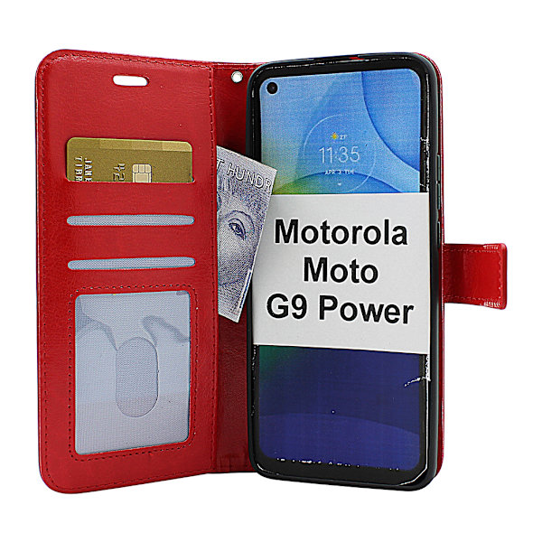 Crazy Horse Wallet Motorola Moto G9 Power Grön