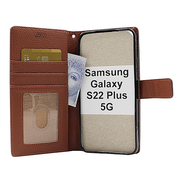 New Standcase Wallet Samsung Galaxy S22 Plus 5G Svart