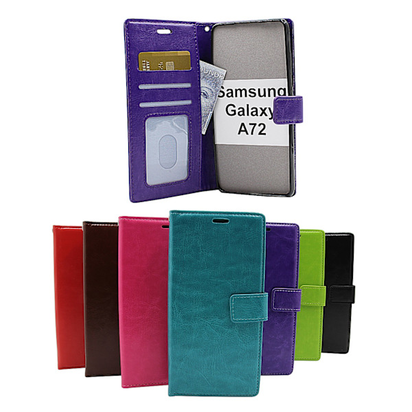 Crazy Horse Wallet Samsung Galaxy A72 (A725F/DS) Grön