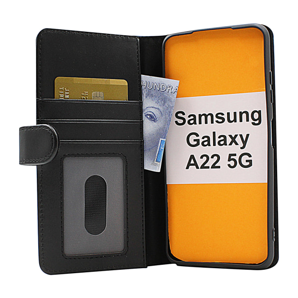 Skimblocker Plånboksfodral Samsung Galaxy A22 5G (SM-A226B) Svart