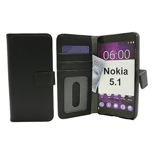 Skimblocker Magnet Wallet Nokia 5.1 Svart