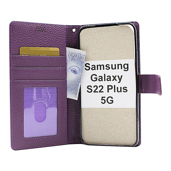 New Standcase Wallet Samsung Galaxy S22 Plus 5G Svart