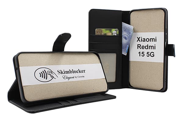 Skimblocker Xiaomi Redmi 15 5G Plånboksfodral