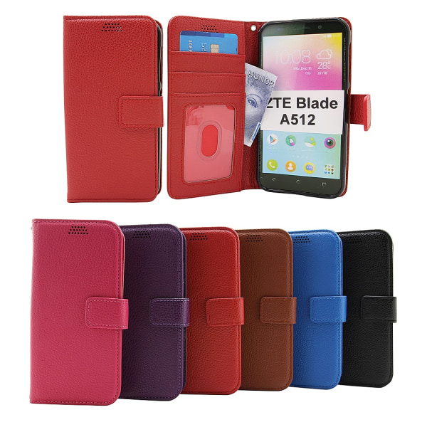 New Standcase Wallet ZTE Blade A512 (Svart) Svart