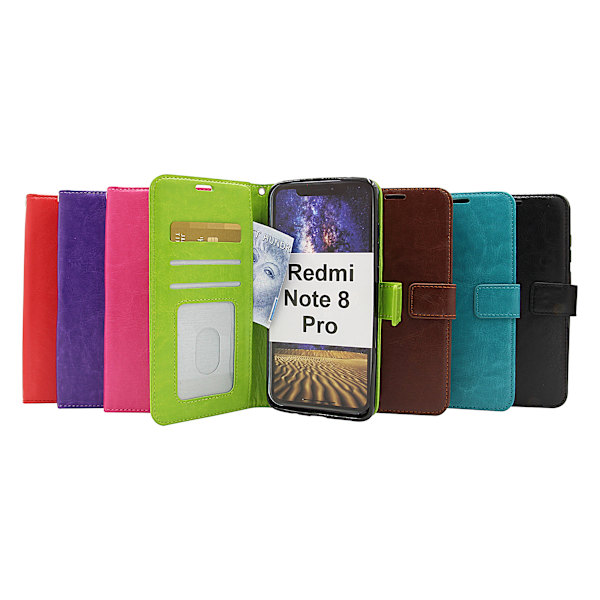 Crazy Horse Wallet Xiaomi Redmi Note 8 Pro Svart
