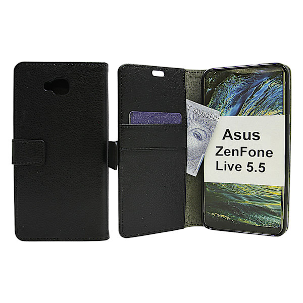 Standcase Wallet Asus ZenFone Live 5.5 (ZB553KL) Svart