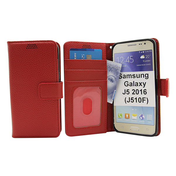 New Standcase Wallet Samsung Galaxy J5 2016 Svart