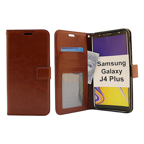 Crazy Horse Wallet Samsung Galaxy J4 Plus (J415FN/DS) Brun