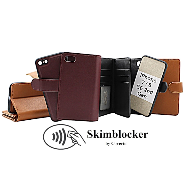 Skimblocker XL Magnet Fodral iPhone 7/8/SE 2nd/3rd Gen. Svart