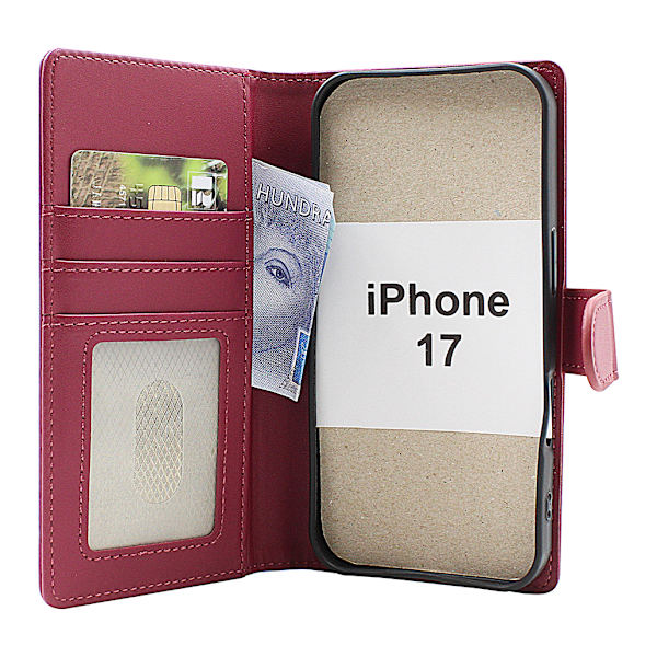 Skimblocker iPhone 17 Plånboksfodral Brandy