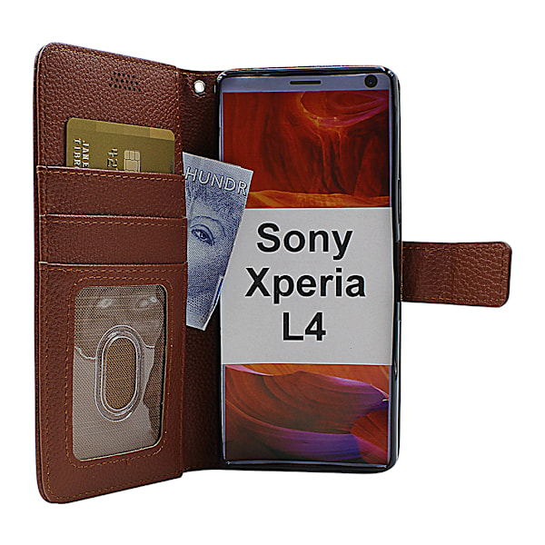 New Standcase Wallet Sony Xperia L4 Brun