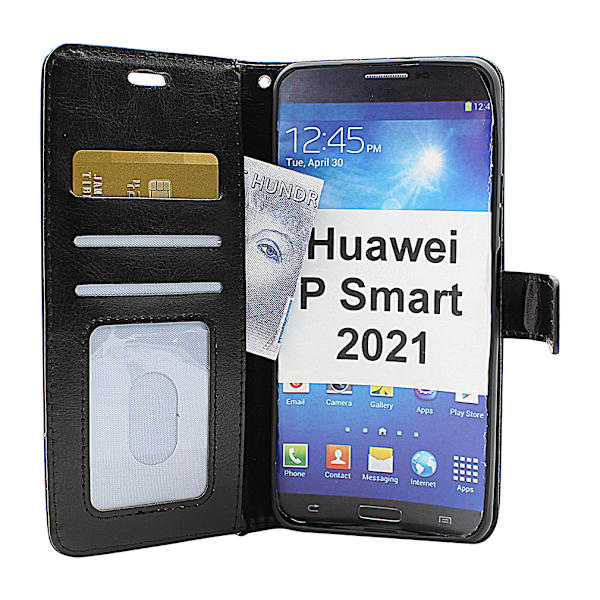 Crazy Horse Wallet Huawei P Smart 2021 Röd