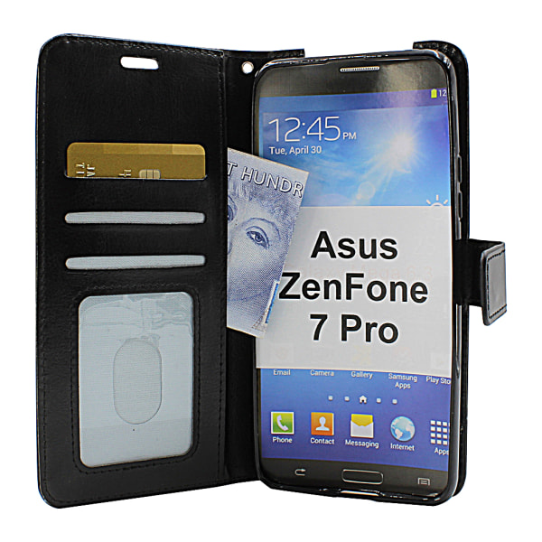 Crazy Horse Wallet Asus ZenFone 7 Pro (ZS671KS) (Svart) Svart