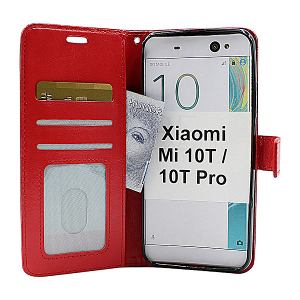 Crazy Horse Wallet Xiaomi Mi 10T / Mi 10T Pro (Svart) Turkos