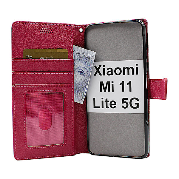 New Standcase Wallet Xiaomi Mi 11 Lite / Mi 11 Lite 5G Röd