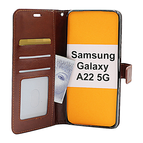 Crazy Horse Wallet Samsung Galaxy A22 5G (SM-A226B) Svart