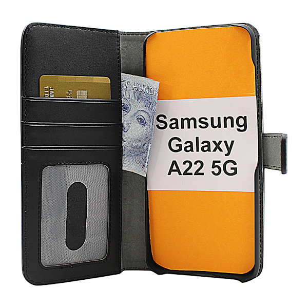 Skimblocker Magnet Fodral Samsung Galaxy A22 5G (SM-A226B) Svart