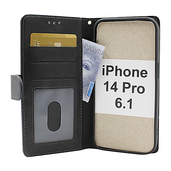 Zipper Standcase Wallet iPhone 14 Pro (6.1) Lila