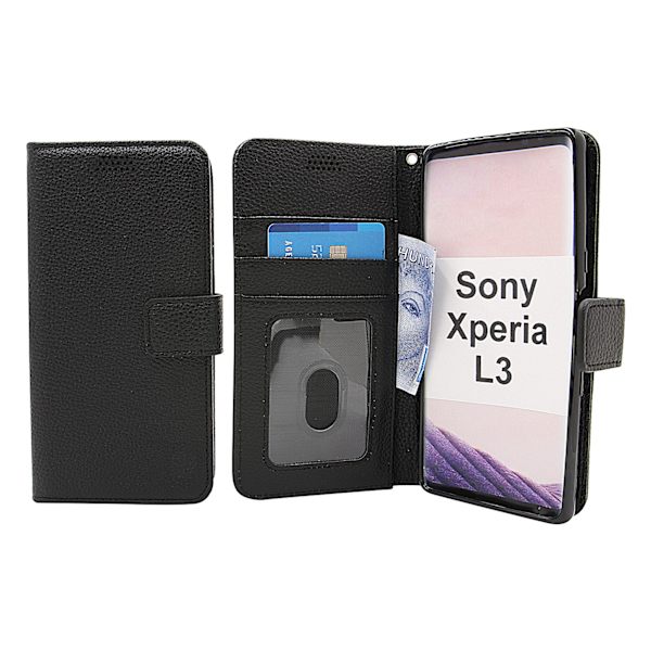 New Standcase Wallet Sony Xperia L3 Ljusblå