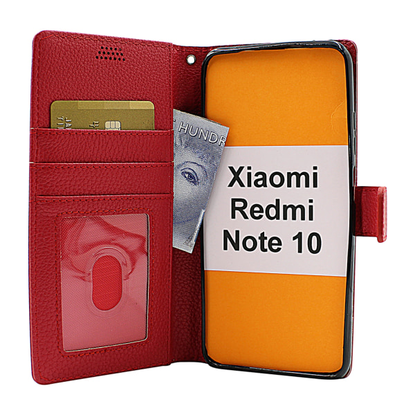 New Standcase Wallet Xiaomi Redmi Note 10 Röd