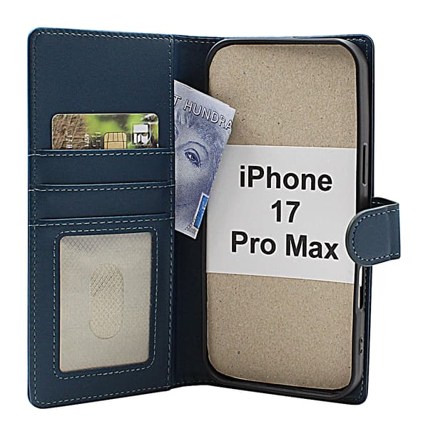 Skimblocker iPhone 17 Pro Max Plånboksfodral Brandy