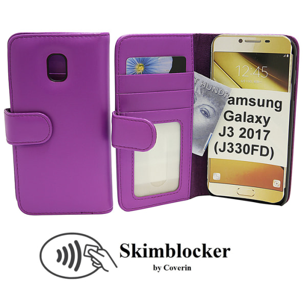Skimblocker Plånboksfodral Samsung Galaxy J3 2017 Lila
