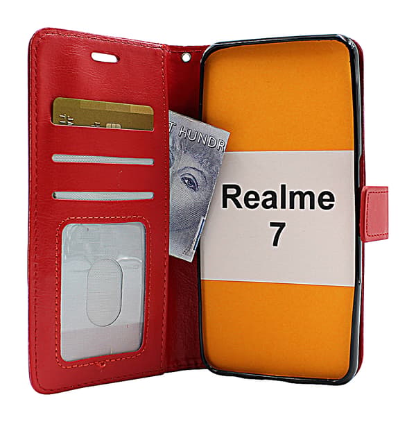 Crazy Horse Wallet Realme 7 Turkos