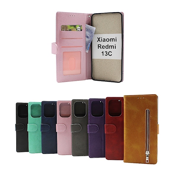 Zipper Standcase Wallet Xiaomi Redmi 13C Lila